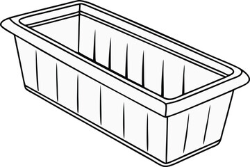 plastic plants pots container illustration
