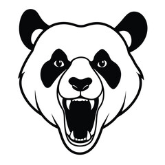 roaring panda head