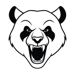 roaring panda head