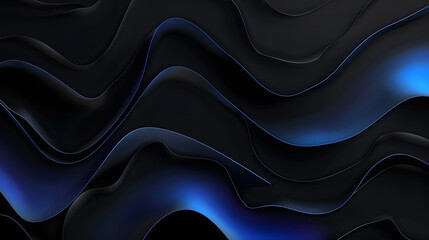 Fototapeta premium Gradient abstract background in shades of black and deep night blue, generative ai