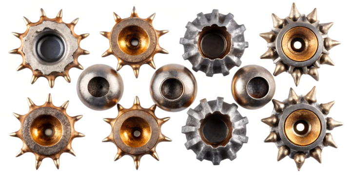 rusty wheels isolated on white