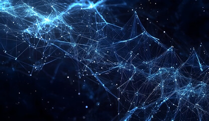 Stunning Sci-Fi Abstract Blue Waves With Starry Particles For Cosmic-Themed Backgrounds, Futuristic Motion Graphics, And Digital Design Projects