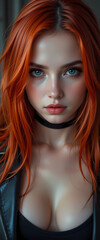 Model, Illustration, Beauty, Redhead, Beautiful