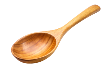 wooden spoon isolated on white