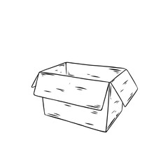 illustration of a cardboard box