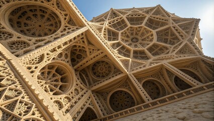 Fractals in intricate geometric arrangement, fractal art, digital wallpaper, abstract patterns, geometric shapes, fractal patterns