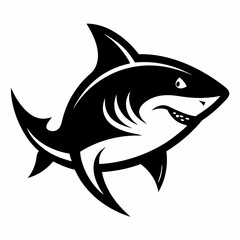 shark, fish, animal, sea, vector, cartoon, illustration, white, ocean, isolated, fin, water, predator, blue, danger, silhouette, underwater, dolphin, nature, teeth, dangerous, wildlife, marine, swimmi