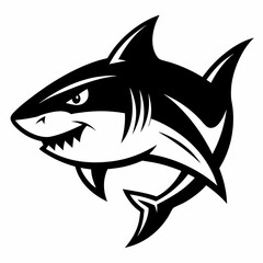 shark, fish, animal, sea, vector, cartoon, illustration, white, ocean, isolated, fin, water, predator, blue, danger, silhouette, underwater, dolphin, nature, teeth, dangerous, wildlife, marine, swimmi