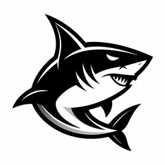 shark, fish, animal, sea, vector, cartoon, illustration, white, ocean, isolated, fin, water, predator, blue, danger, silhouette, underwater, dolphin, nature, teeth, dangerous, wildlife, marine, swimmi