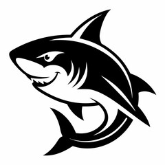 shark, fish, animal, sea, vector, cartoon, illustration, white, ocean, isolated, fin, water, predator, blue, danger, silhouette, underwater, dolphin, nature, teeth, dangerous, wildlife, marine, swimmi