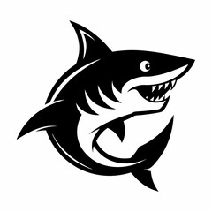 shark, fish, animal, sea, vector, cartoon, illustration, white, ocean, isolated, fin, water, predator, blue, danger, silhouette, underwater, dolphin, nature, teeth, dangerous, wildlife, marine, swimmi