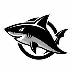 shark, fish, animal, sea, vector, cartoon, illustration, white, ocean, isolated, fin, water, predator, blue, danger, silhouette, underwater, dolphin, nature, teeth, dangerous, wildlife, marine, swimmi