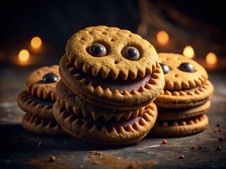 Spooky Nighttime Monster Biscuits: Deliciously Creepy Halloween Treats