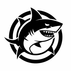 shark, fish, animal, sea, vector, cartoon, illustration, white, ocean, isolated, fin, water, predator, blue, danger, silhouette, underwater, dolphin, nature, teeth, dangerous, wildlife, marine, swimmi