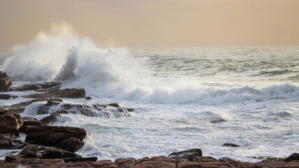 Sunrise over the ocean in Uvongo South Africa
