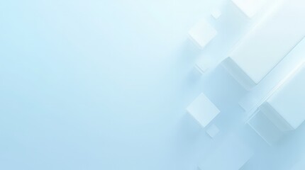 Fototapeta premium Abstract Light Blue Background with Geometric Shapes and Subtle Shadows