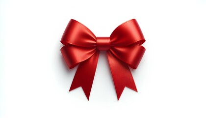 Fototapeta premium Minimalist Beauty: Red Bow in Sharp Focus