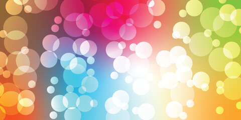 Colorful bokech, circles, abstract background bokeh effects in various colors design. Vector illustration