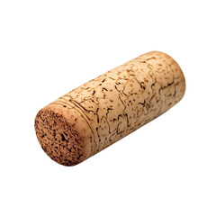Wine cork isolated on transparent background