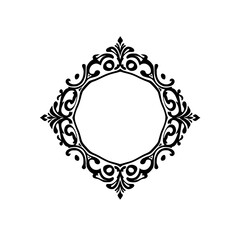 Elegant Ornamental Frame Design: Vintage Floral Border, Classic Vector Art, Decorative Background Template