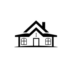 Modern House Icon: Simple, Minimalist Home Design Illustration