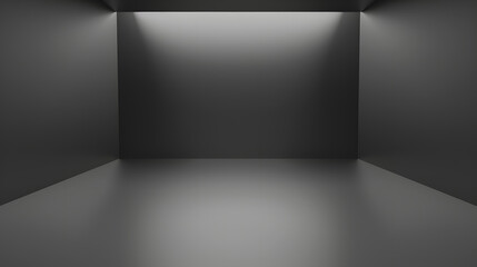 Grey gradient studio wall abstract background, generative ai