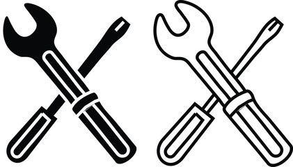 Troubleshoot icon vector art design