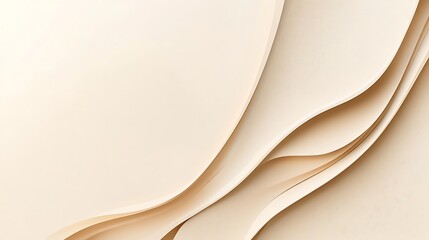 Abstract Beige Curves Flowing Seamlessly