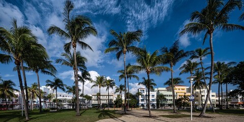 Obraz premium South Beach art deco district