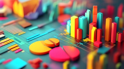 Vibrant rendering of investment analysis tools showcasing portfolio management strategies risk assessment models capital budgeting techniques for effective financial decisionmaking