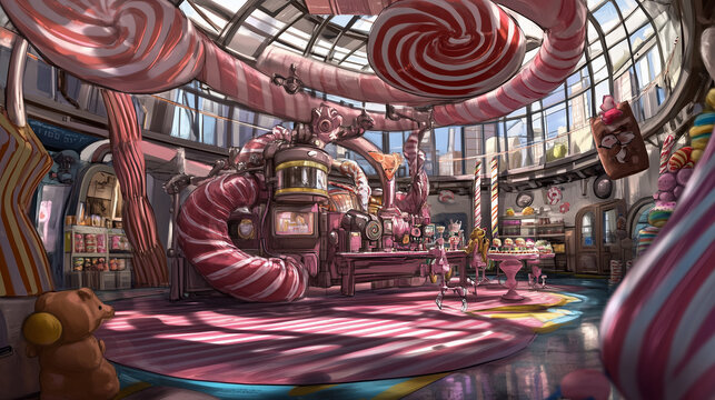 candy factory interior