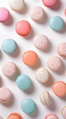 Scattered Pastel Macarons with Soft Gradient Patterns
