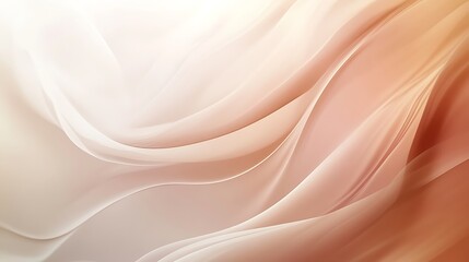 Abstract Swirling Beige and Brown Fabric Drapes