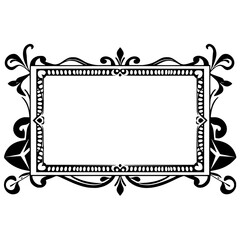 Ornamental Frame: Vintage Flourish Border, Classic Vector Design Element for Elegant Template Backgrounds and Graphics. Perfect for adding a decorative touch to your projects.