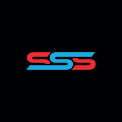 letters s  sss text logo design vector