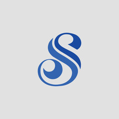 letters s  sss text logo design vector