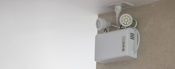 Emergency light open when the power goes out. Emergency light auto lighting working when power outage by battery..