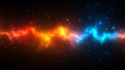 Celestial Nebula Cosmic Fire And Ice Encounter