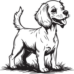 Dog Vector Art Illustration – Unique Canine Design