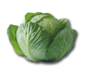 Obraz premium Fresh Green Cabbage on Transparent Background for Nutrition and Food-Centric Design Projects 3
