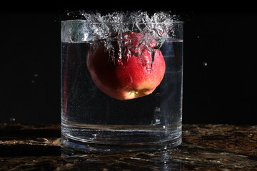 Fruit Splashing in a Glass