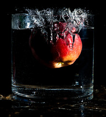 Fruit Splashing in a Glass