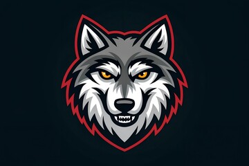 Obraz premium Symbol Face Wolf Predator. Wolf Logo Design.
