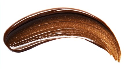 Bronze Shimmery Makeup Swatch: A luxurious, rich bronze makeup swatch with a subtle shimmer, perfect for showcasing the texture and color payoff of a high-quality cosmetic product.