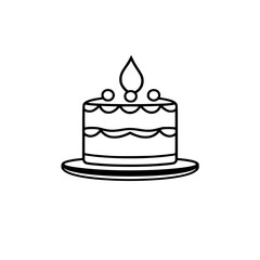 A delightful birthday cake with a single candle, ready to be enjoyed at a special event. Perfect for celebrations and sweet moments.