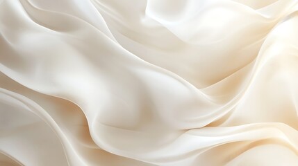 Obraz premium Elegant Cream Draped Silk Fabric Texture Background