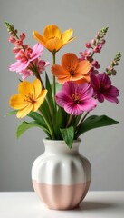 Justicia adhatoda flowers in a decorative vase, plants, spring