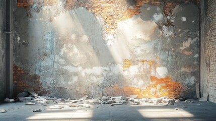 Textured wall with light streaks and industrial ambiance