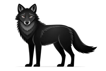 Silhouette of a wolf.