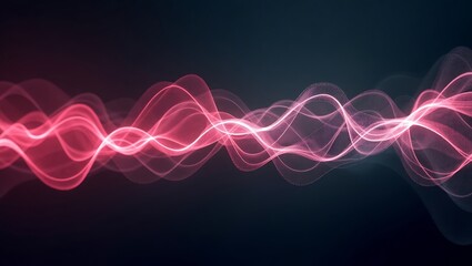 Abstract green and pink wavy gradient background. Generative Ai.